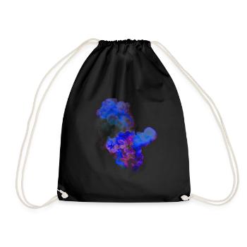 colors color cloud color explosion - Drawstring Bag - black - Front