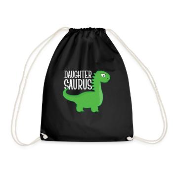 Daughter Saurus Funny Gift - Sac de sport léger - noir - Devant