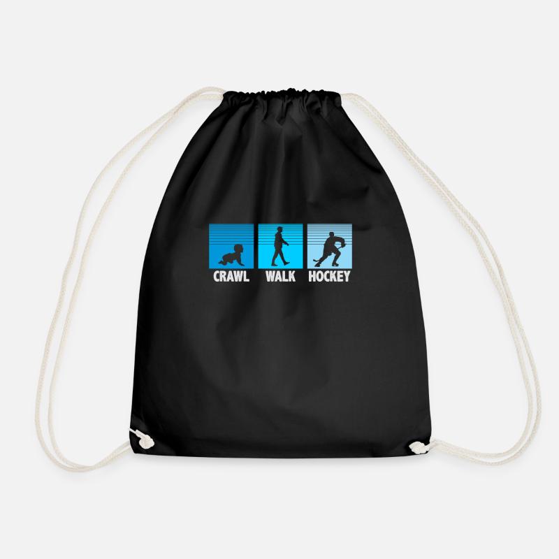 Hockey Evolution, Krabbeln, Laufen, Hockey - Turnbeutel - Schwarz