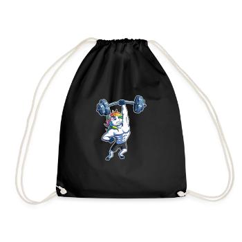 Fitness Einhorn Training Weight Lifting Unicorn - Sac de sport léger - noir - Devant