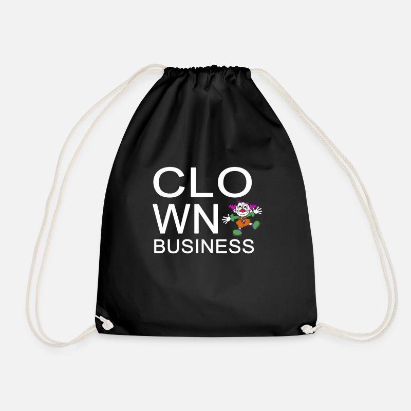 Clown - Drawstring Bag - black