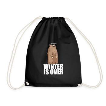 Marmot Summer Winter Spring Cool Gift - Drawstring Bag - black - Front