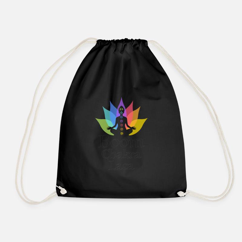 Chakra - Chakren, Buddha, Buddhismus, Yoga - Turnbeutel - Schwarz