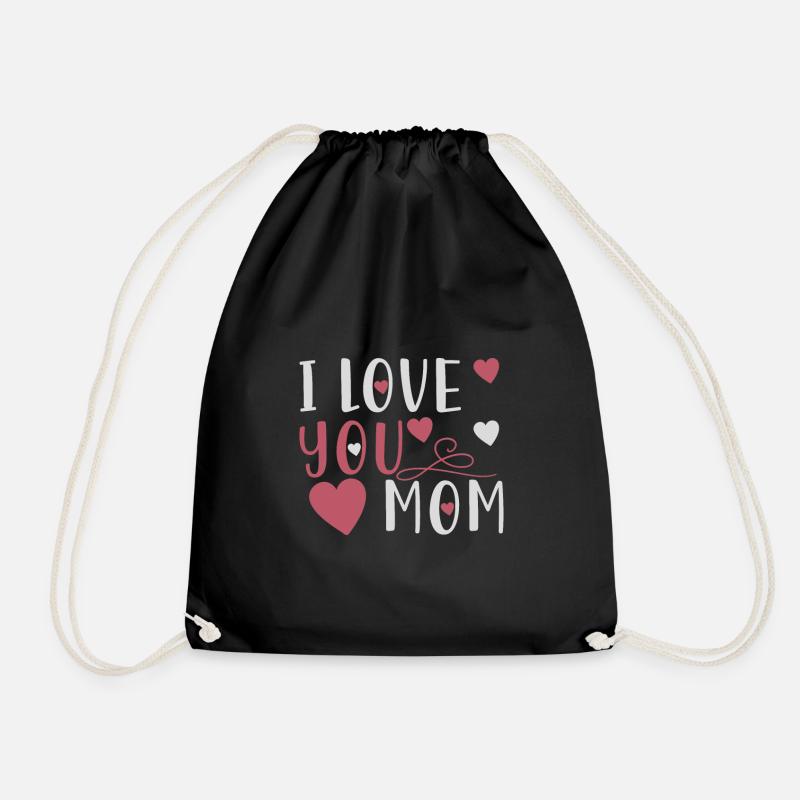 I love you mom best married for here - Drawstring Bag - black
