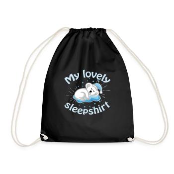 Ma belle chemise de nuit ma chemise de couchage préférée - Sac de sport léger - noir - Devant