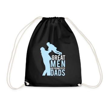 Les grands hommes sont promus papa - Sac de sport léger - noir - Devant