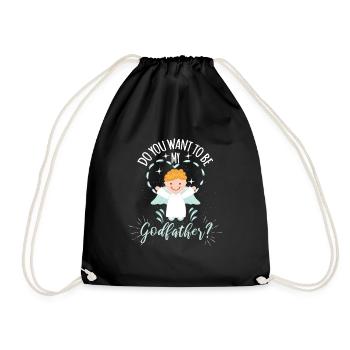 Do you want to be my godfather? - Drawstring Bag - black - Front