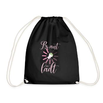 Braut lädt Hochzeit Junggesellinnenabschied - Turnbeutel - Schwarz - Vorne