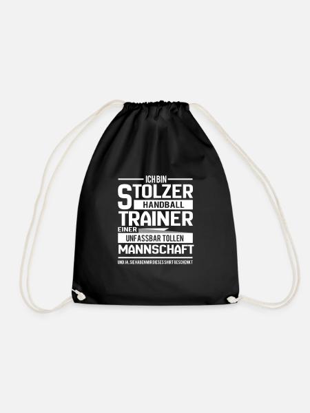 Handballtrainer Geschenk für den Trainer - Turnbeutel - Schwarz