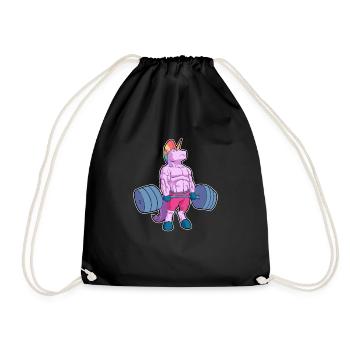 Deadlift Unicorn Fitness Cadeau de Licorne - Sac de sport léger - noir - Devant