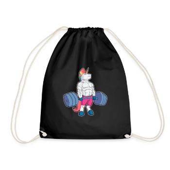 Deadlift Unicorn Fitness Cadeau de Licorne - Sac de sport léger - noir - Devant