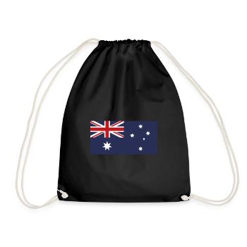 Flag Australia Flag, flag of Australia - Drawstring Bag - black - Front