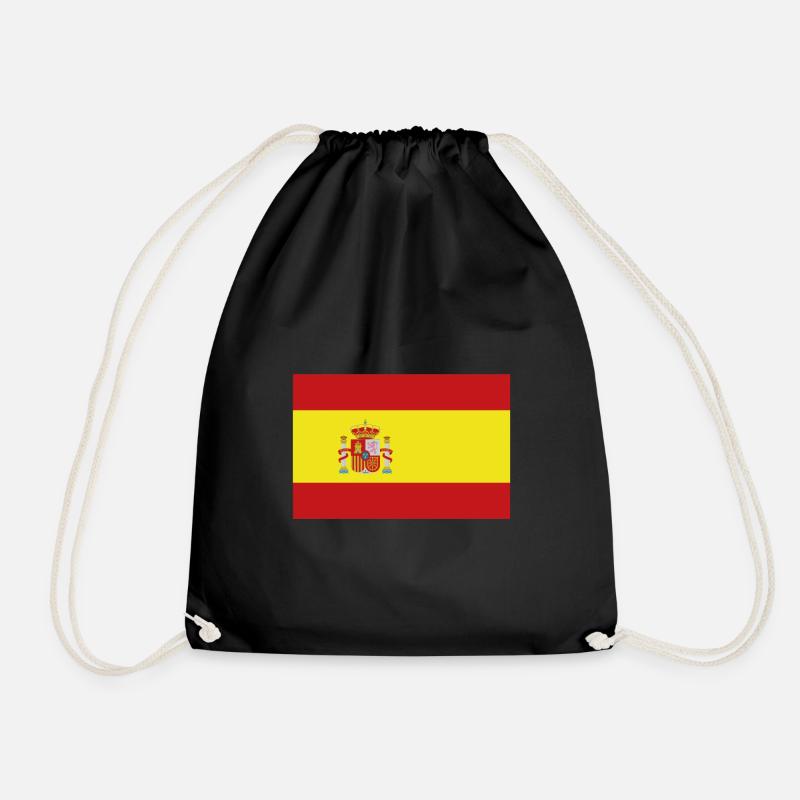 Flagge Spanien, Flagge Spaniens, Spain - Turnbeutel - Schwarz