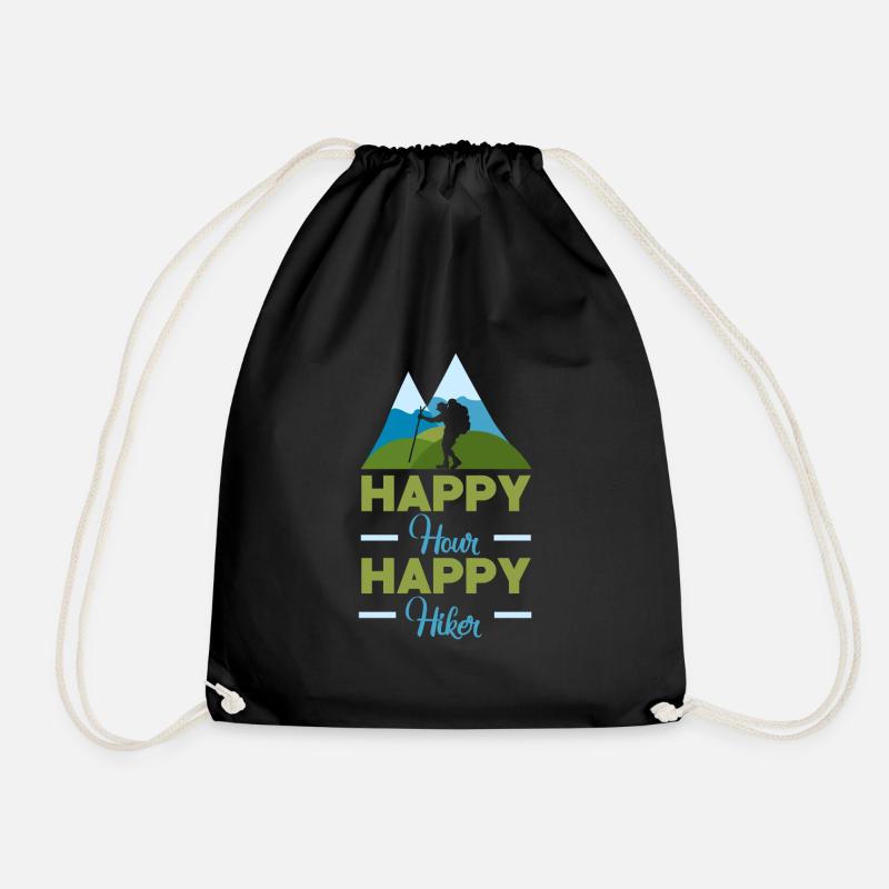 Happy Hike - Turnbeutel - Schwarz