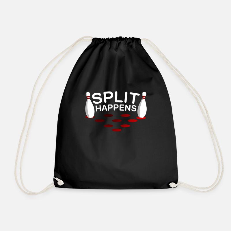 Split happens Bowling Kegeln - Turnbeutel - Schwarz