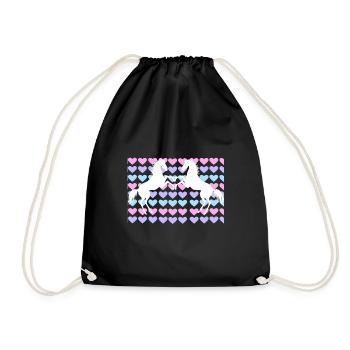Les chevaux montent l'amour - Sac de sport léger - noir - Devant