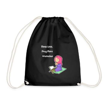 Koran Surah verse Allah Allah Islam Muslim Gift - Drawstring Bag - black - Front