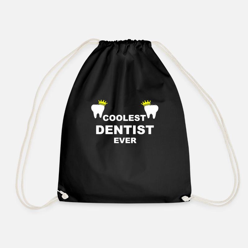 Coolest Dentist Ever Zahnarzt Zahnärzte Geschenk - Turnbeutel - Schwarz