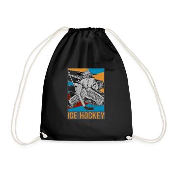 Hockey sur glace rondelle de hockey sur glace - Sac de sport léger - noir - Devant