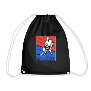 Hockey sur glace rondelle de hockey sur glace - Sac de sport léger - noir - Devant