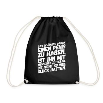 Provokation Sex Lustige Sprüche - Turnbeutel - Schwarz - Vorne