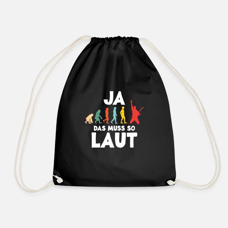 Ja das muss so laut - Saxophon, Gitarre, Rock - Turnbeutel - Schwarz