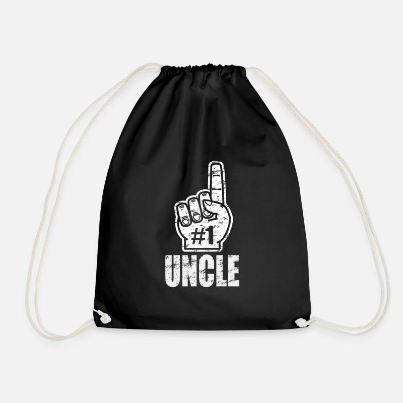 Nummer eins Onkel - Ich bin der Beste - Geschenk - Turnbeutel - Schwarz