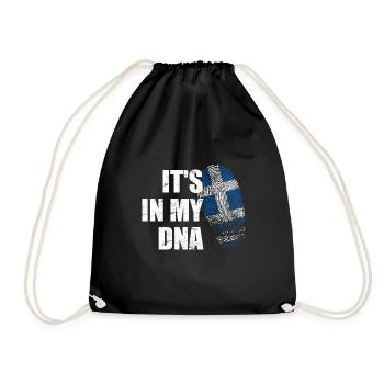 It's in my DNA Greece - Greek pride - Drawstring Bag - black - Front