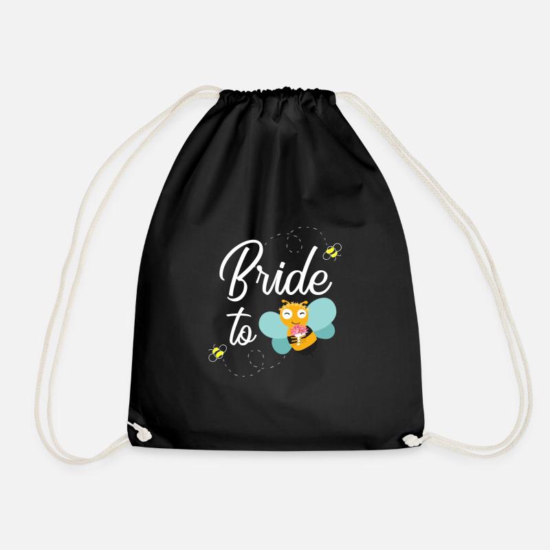 Bride to Bee Biene Imker Hochzeit Braut Geschenk - Turnbeutel - Schwarz