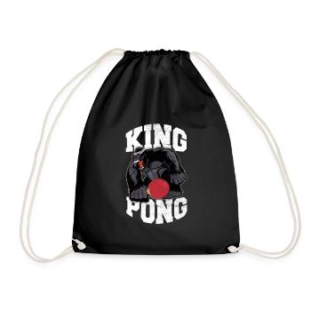 King Pong Tischtennis lustiges T-Shirt - Sac de sport léger - noir - Devant