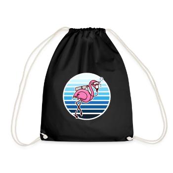 Flamingo Taucher Schnorcheln Geschenk - Sac de sport léger - noir - Devant