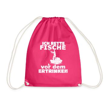 Angeln - Turnbeutel - Fuchsia - Vorne