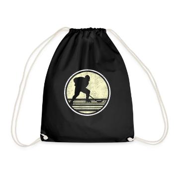 Eishockey Vintage - Turnbeutel - Schwarz - Vorne