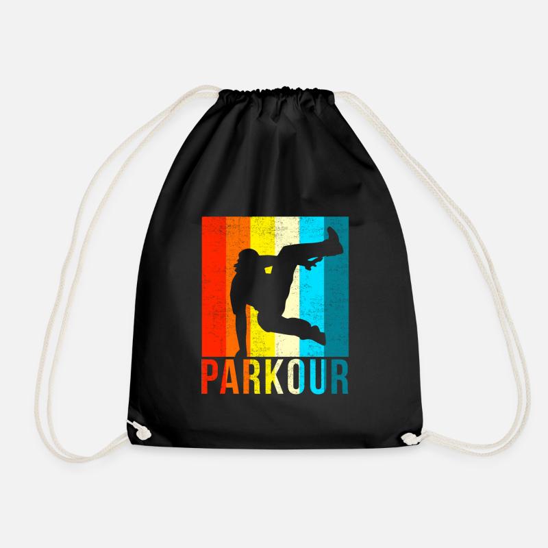 Parkour Vintage - Turnbeutel - Schwarz