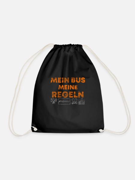 Busfahrer Bus Spruch - Turnbeutel - Schwarz