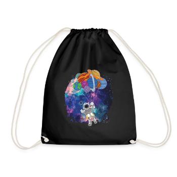 Ballons de la douce planète astronaute dans l'espace - Sac de sport léger - noir - Devant