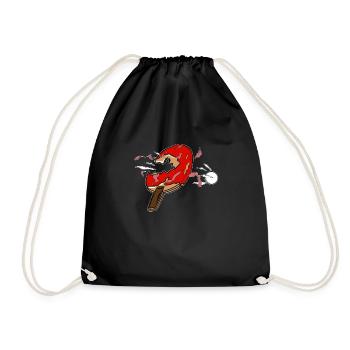 Table tennis table tennis player - Drawstring Bag - black - Front