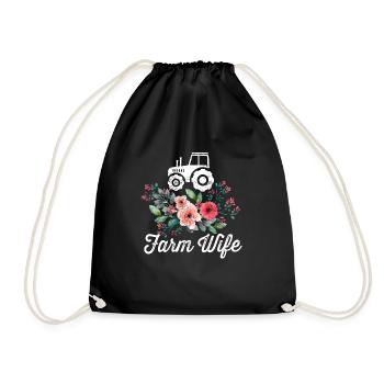 Femme de ferme cadeaux de femme de fermier - Sac de sport léger - noir - Devant