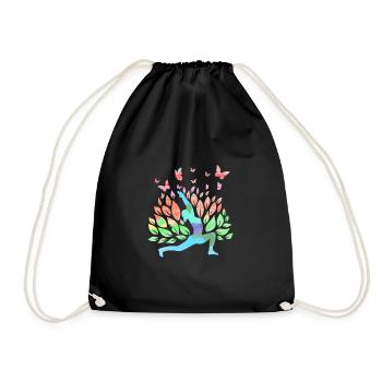 Cadeau d'harmonie de professeur de yoga yoga - Sac de sport léger - noir - Devant
