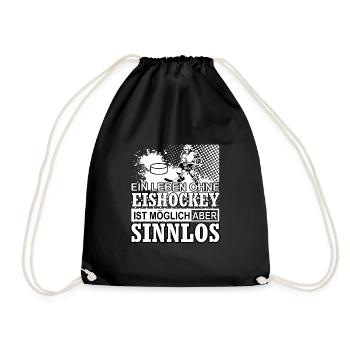 Ice hockey - Drawstring Bag - black - Front