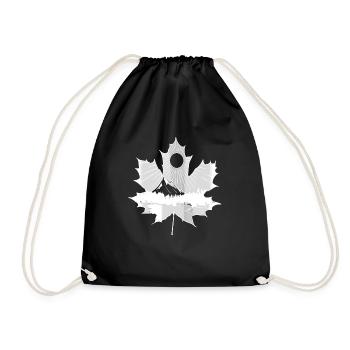 Hiking mountains Canada Canada maple leaf - Drawstring Bag - black - Front