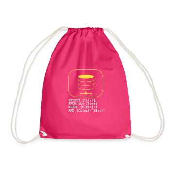 Code Datenbank SQL Sarkasmus Entwickler Geschenk - Turnbeutel - Fuchsia - Vorne