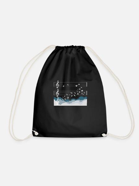 Musique Orchestre Oiseaux Chef Choeur Cadeau Gratuit - Sac de sport léger - noir