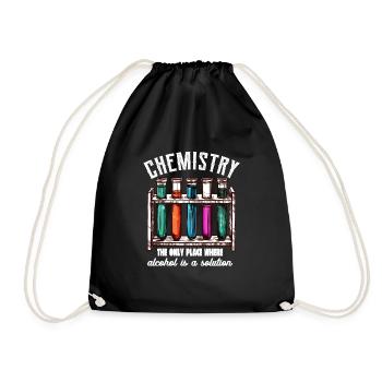 Chemistry alcohol - teacher school professor chemistry - Drawstring Bag - black - Front