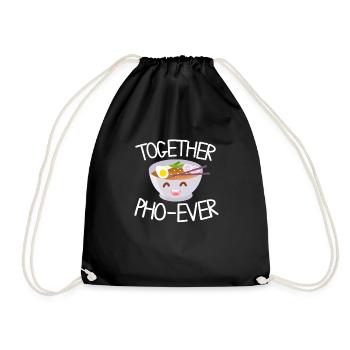 Pho ever - Vietnam, soupe, soupe aux nouilles - Sac de sport léger - noir - Devant