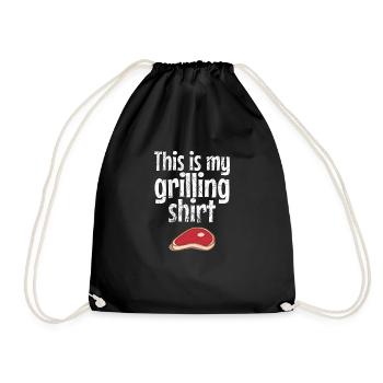 Ma chemise de barbecue - barbecue, barbecue, barbecue, barbecue - Sac de sport léger - noir - Devant