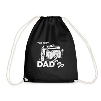 Father jeep - Drawstring Bag - black - Front