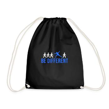 Fencing Fencer Funny Sport Saying Logo Gift - Drawstring Bag - black - Front