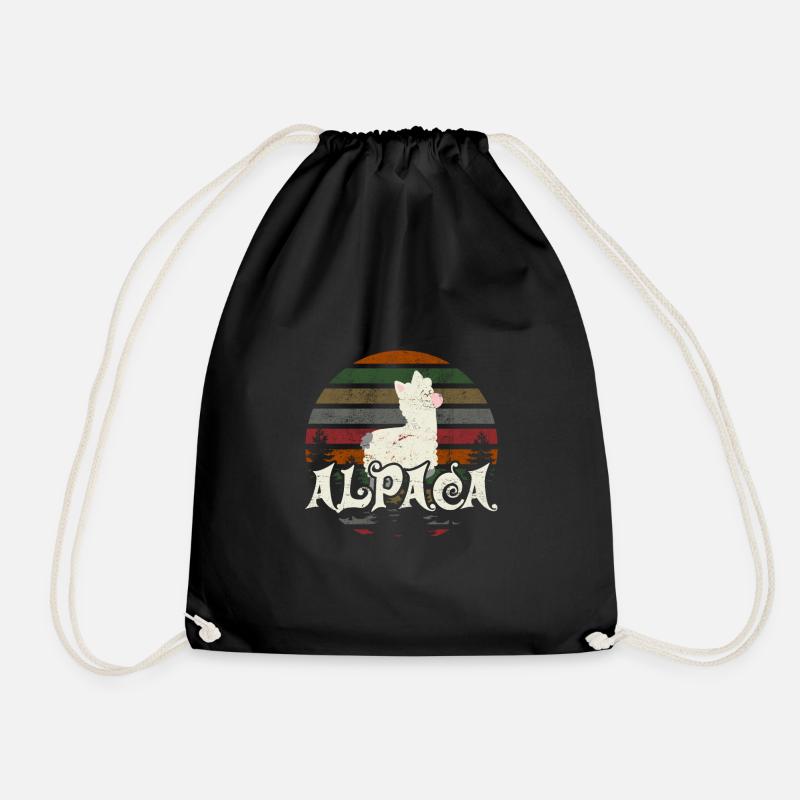 Alpaka Baby Alpaka Kind - Turnbeutel - Schwarz