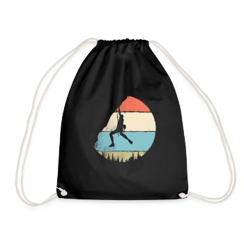 Climbing vintage - Drawstring Bag - black - Front